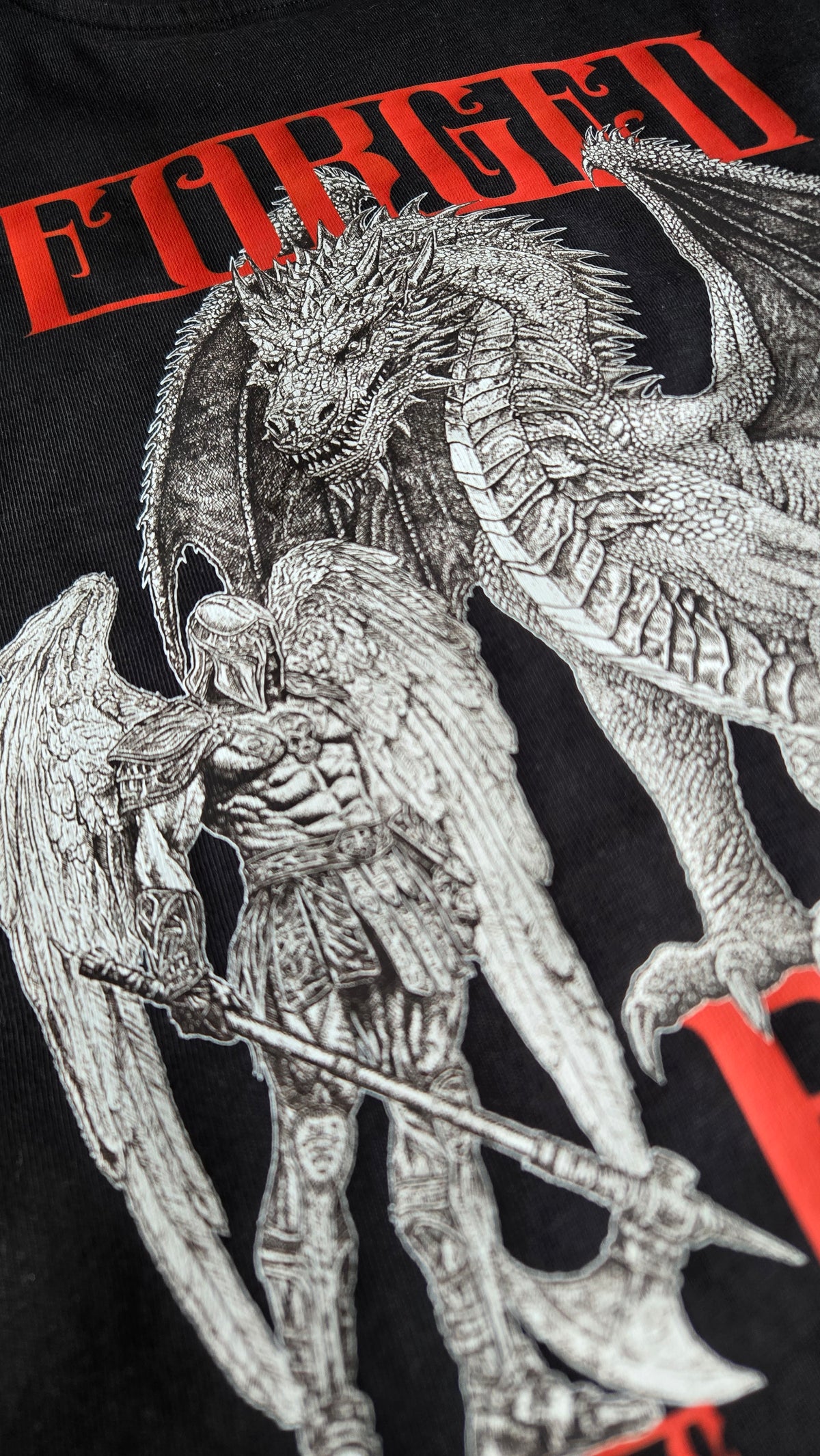 FORGED BY FIRE BLACK OVERSIZE T-SHIRT