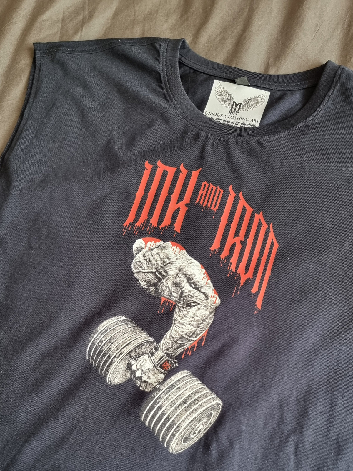 SLEEVELESS IRON SPINE TEE - Twilight Navy