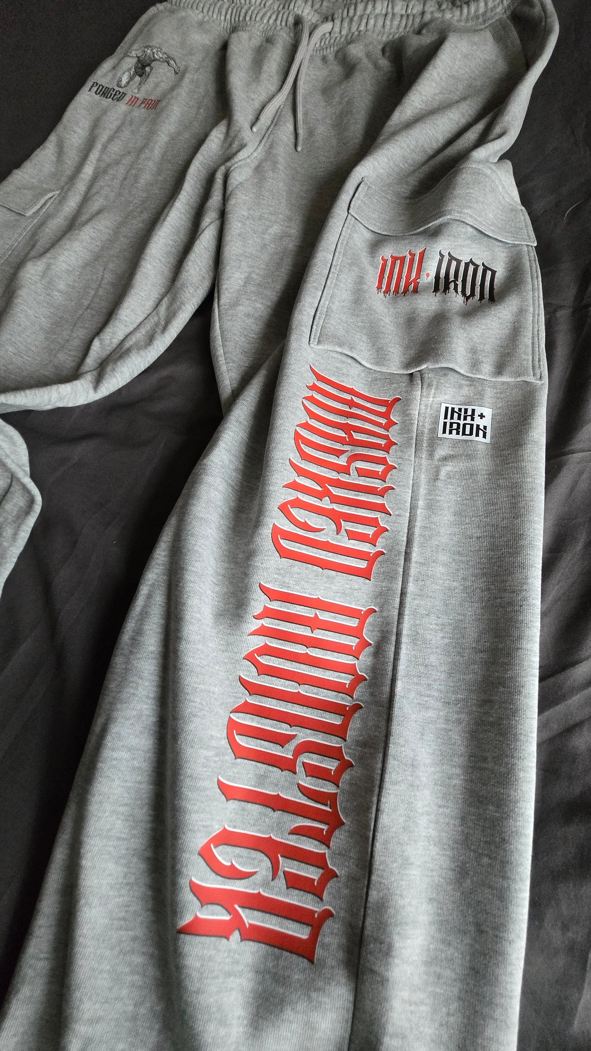 GOTHIC GREY HEAVY JOGGER - INK&IRON X MASKEDMONSTER