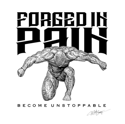 Kneeling Crucifix - BECOME UNSTOPPABLE High Quality Art Print