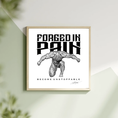 Kneeling Crucifix - BECOME UNSTOPPABLE High Quality Art Print