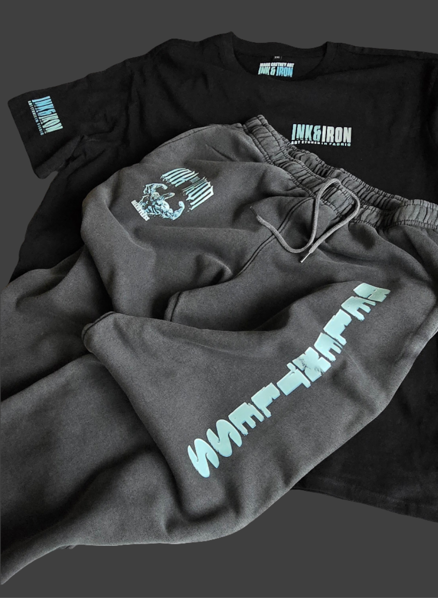 ICE BLUE | RELENTLESS BUNDLE – Oversize Tee & Vintage Heavy Joggers