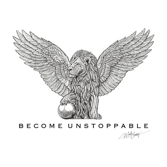 Seraph Lion - BECOME UNSTOPPABLE High Quality Art Print