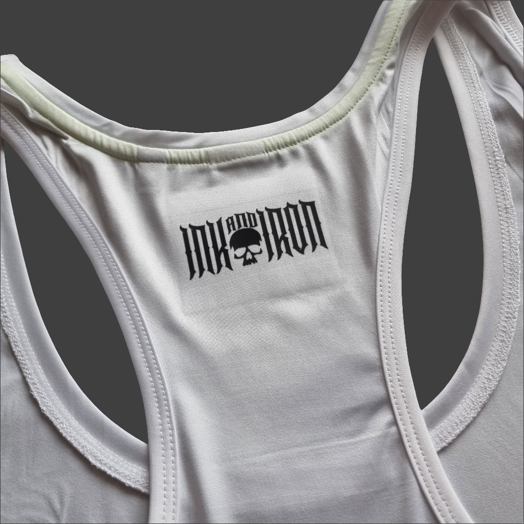 IRONLEGEND MENS GYM WHITE FORTITUDE VEST