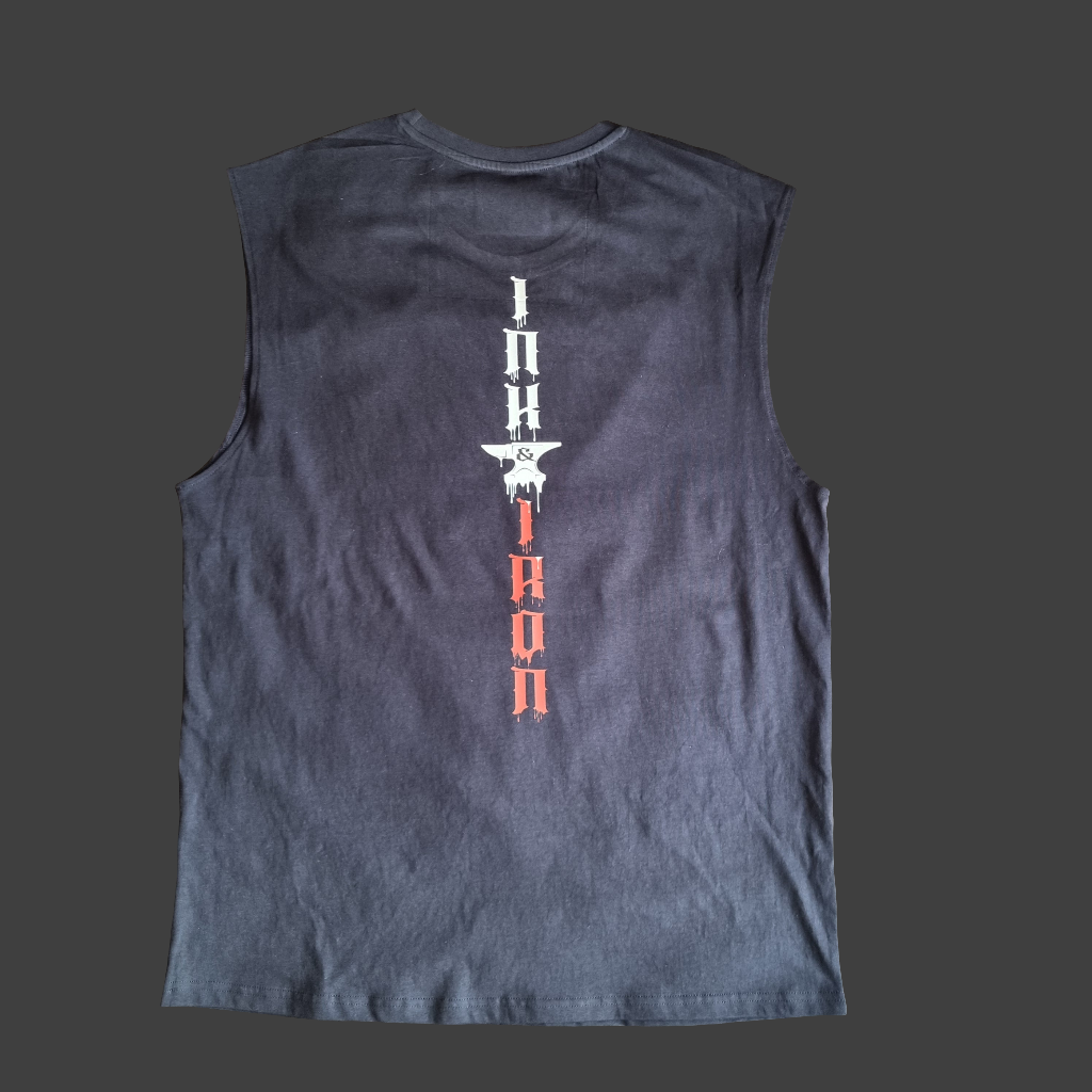 SLEEVELESS IRON SPINE TEE - Twilight Navy