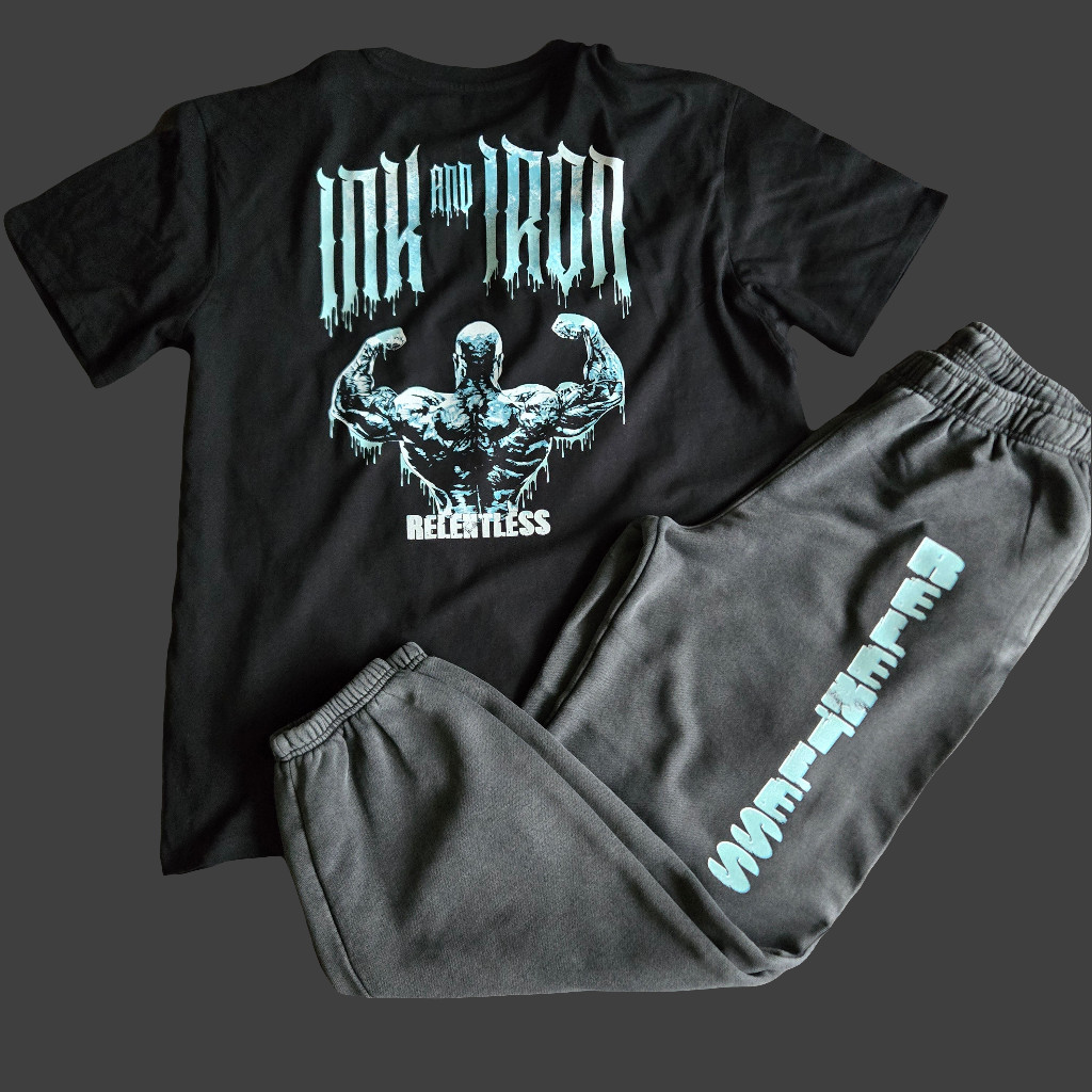 ICE BLUE | RELENTLESS BUNDLE – Oversize Tee & Vintage Heavy Joggers