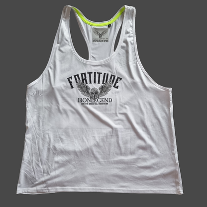 IRONLEGEND MENS GYM WHITE FORTITUDE VEST