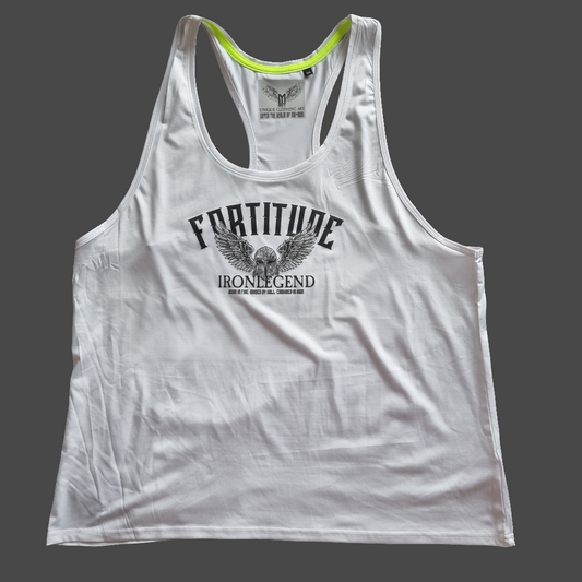 IRONLEGEND MENS GYM WHITE FORTITUDE VEST