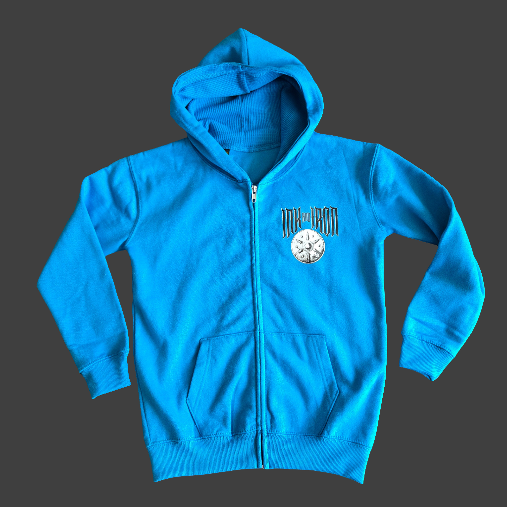 INK&IRON FORGED KIDS ZIP HOODIE | STORMFIRE BLUE