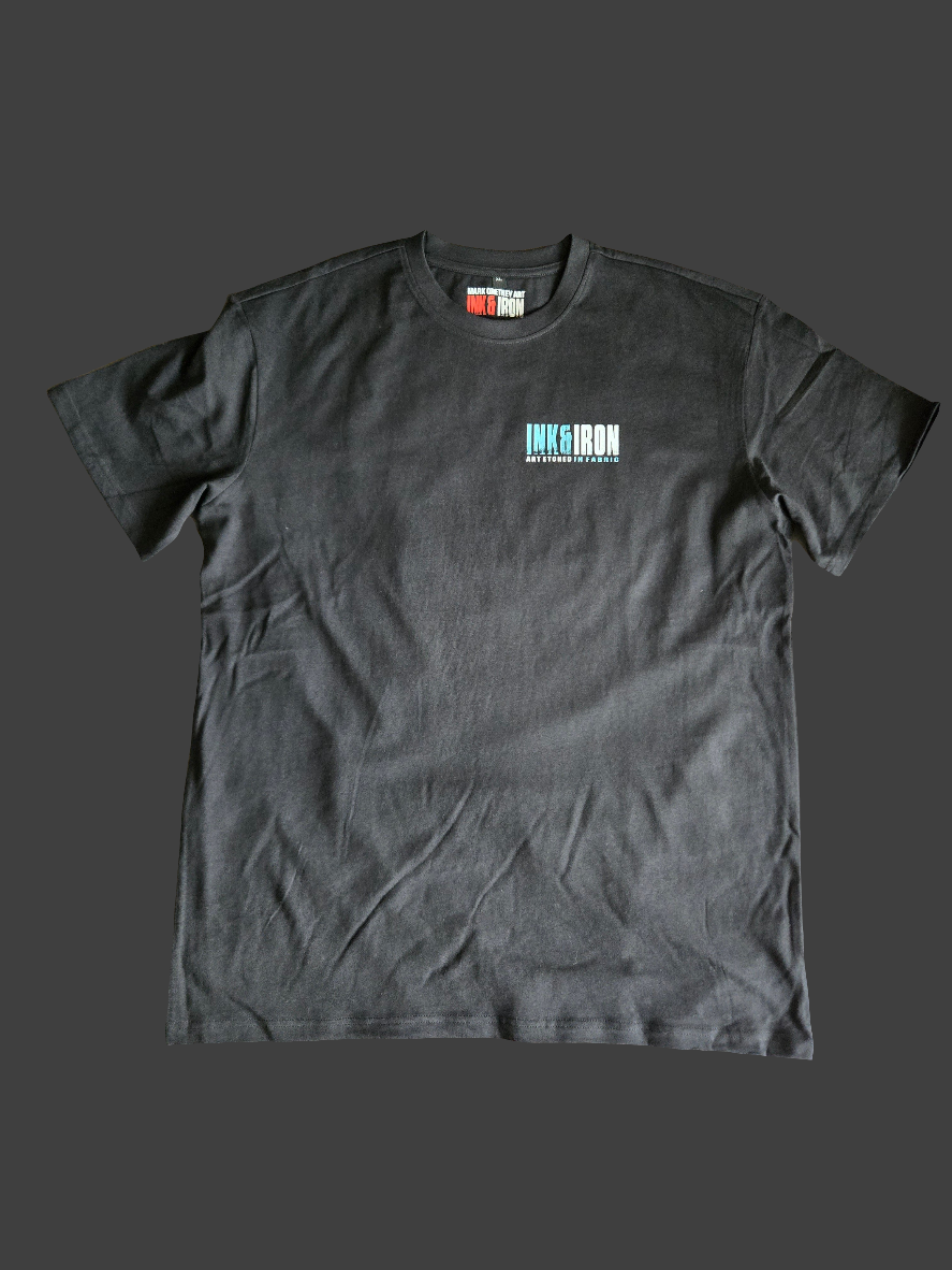 ICE BLUE | RELENTLESS OVERSIZE BLACK T-SHIRT