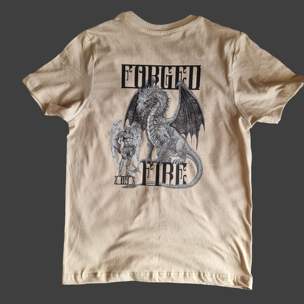 KIDS FORGED BY FIRE SAND T-SHIRT