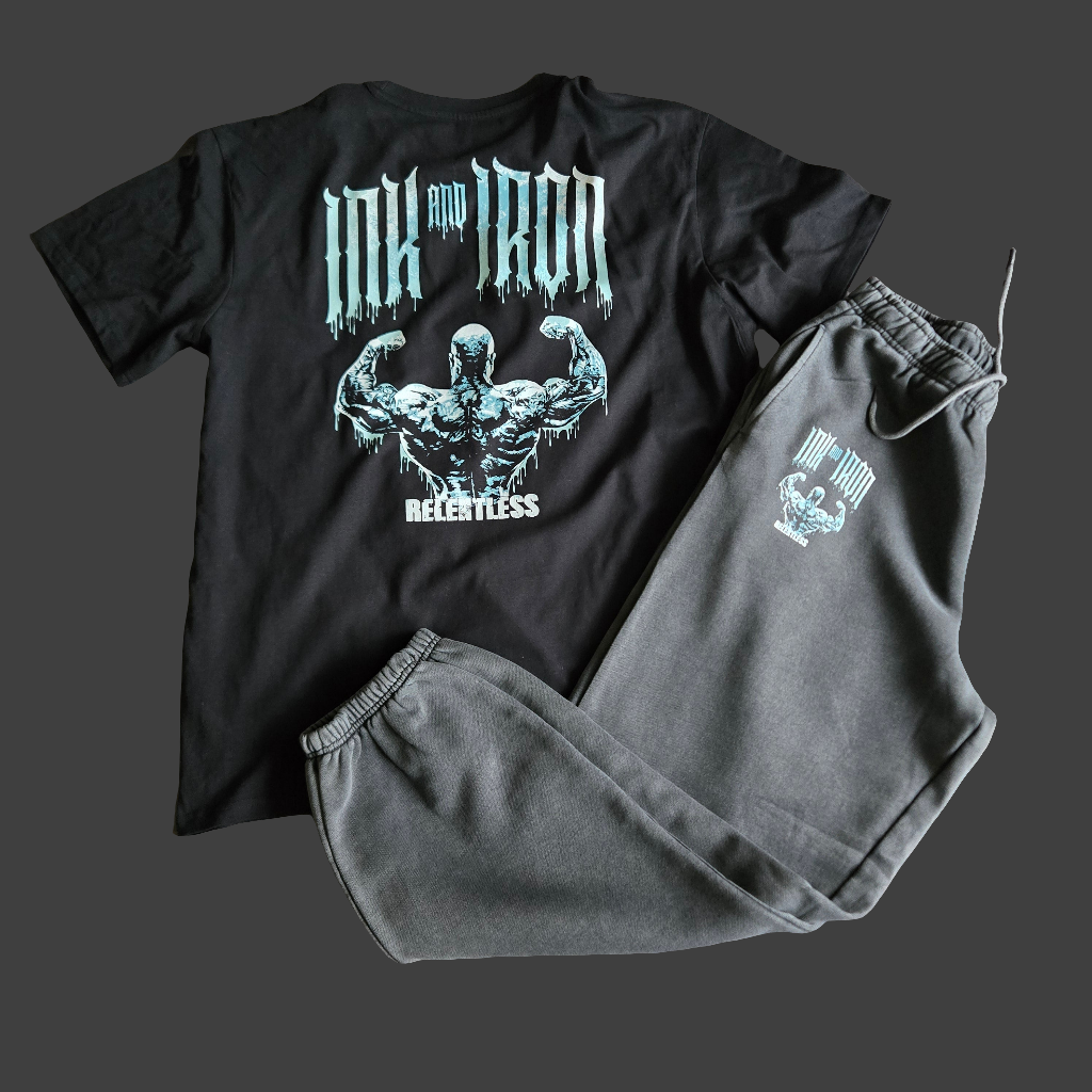 ICE BLUE | RELENTLESS BUNDLE – Oversize Tee & Vintage Heavy Joggers