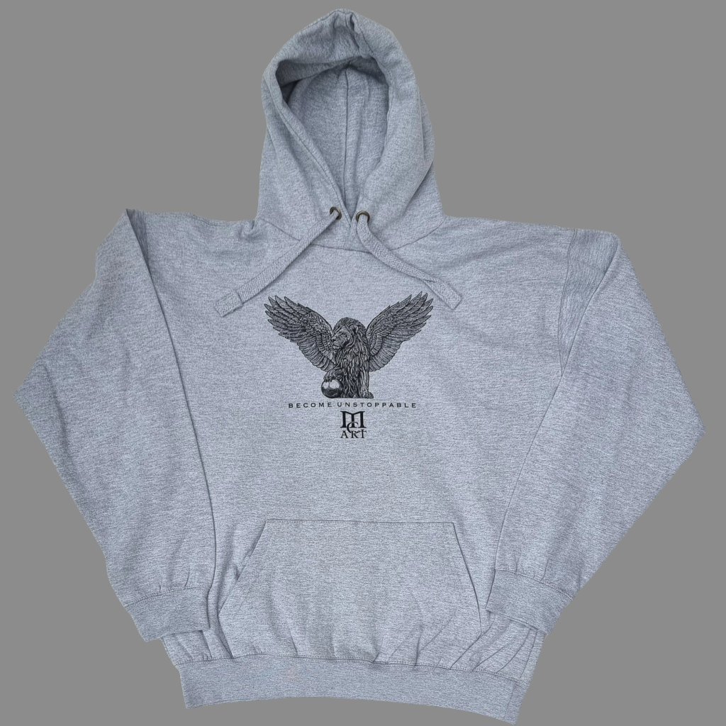 "STRENGTH" - Leisure/Gym Hoodie Grey