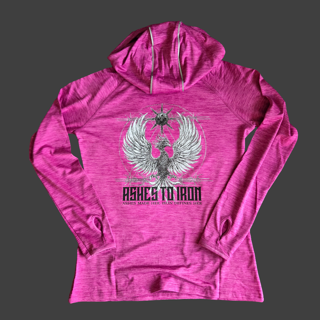 ASHES TO IRON - COWL NECK HOODIE - DEWBERRY