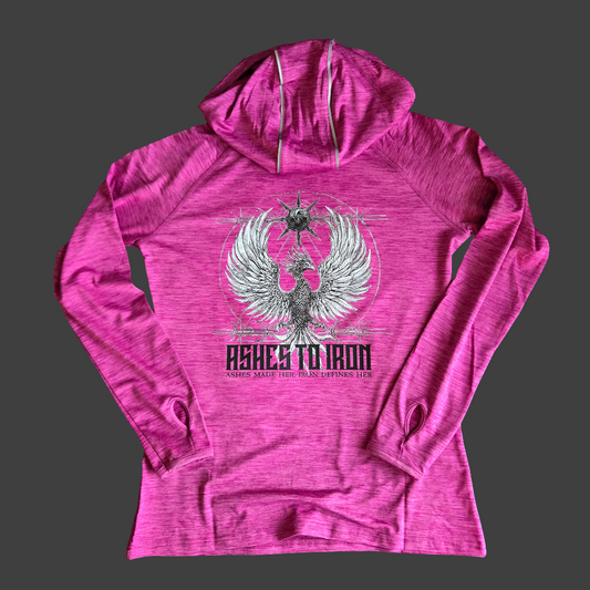 ASHES TO IRON - COWL NECK HOODIE - DEWBERRY