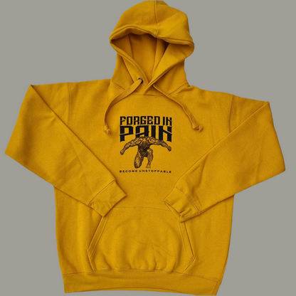 Mustard "FORGED IN PAIN" - Premium Hoodie