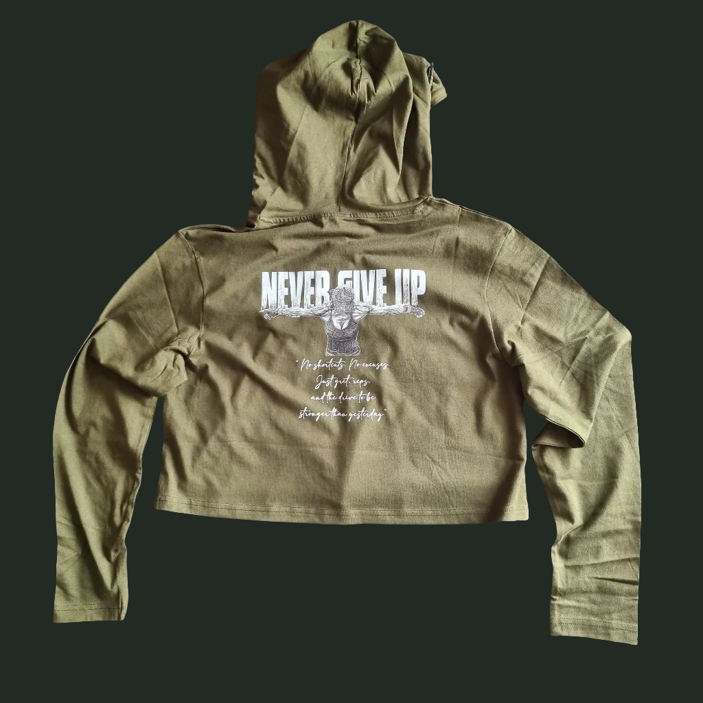 SOPRO CROP HOODIE OLIVE