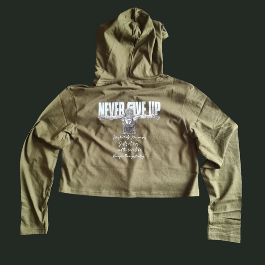 SOPRO CROP HOODIE OLIVE