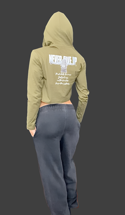 SOPRO CROP HOODIE OLIVE