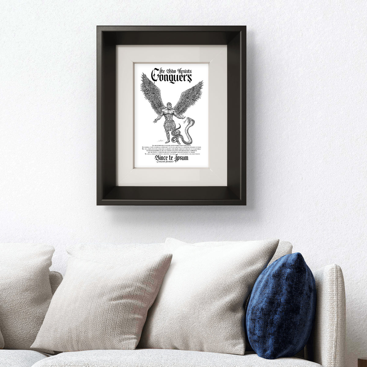 He Who Resists Conquers - High Quality Art Print