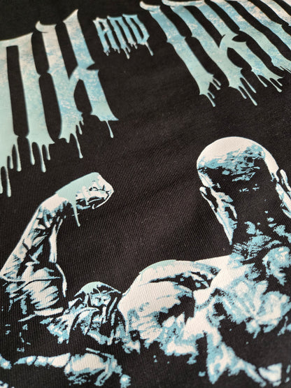ICE BLUE | RELENTLESS OVERSIZE BLACK T-SHIRT