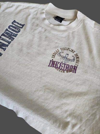 VINTAGE WASH CHALK CROP TEE - IRON NEVER LIES