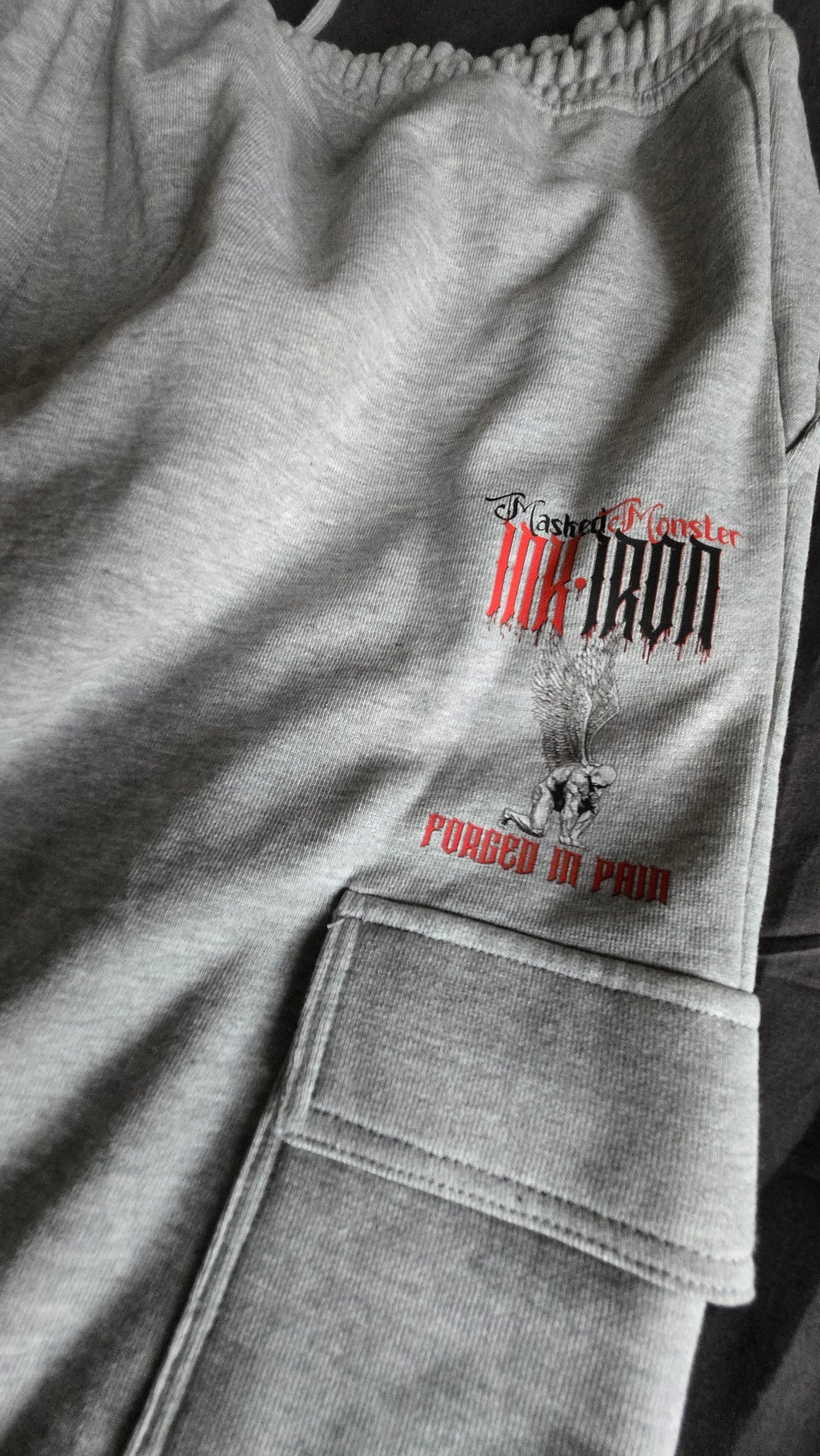 GOTHIC GREY HEAVY JOGGER - INK&IRON X MASKEDMONSTER