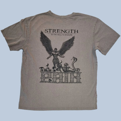 "STRENGTH" - Unique OVERSIZE Acid Wash Dust Storm T-Shirt