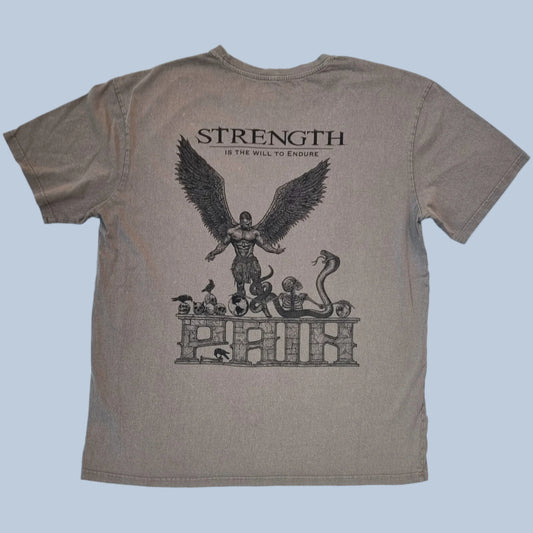 "STRENGTH" - Unique OVERSIZE Acid Wash Dust Storm T-Shirt