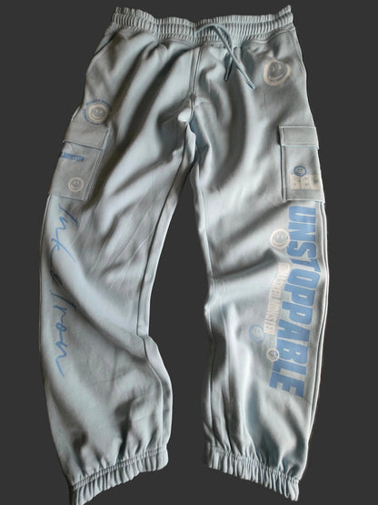 DUSTY BLUE HEAVY JOGGER - INK&IRON X MASKEDMONSTER