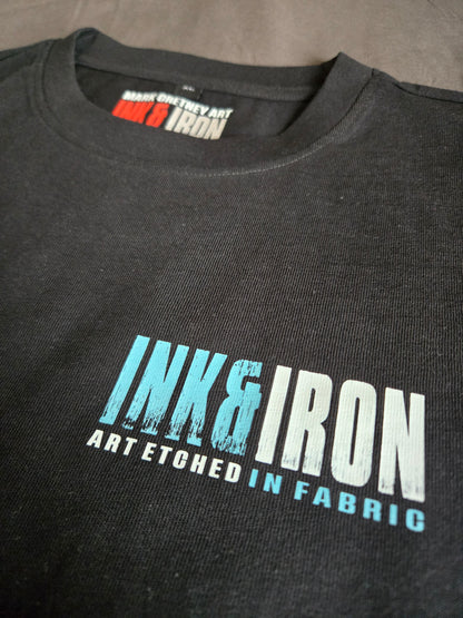 ICE BLUE | RELENTLESS OVERSIZE BLACK T-SHIRT