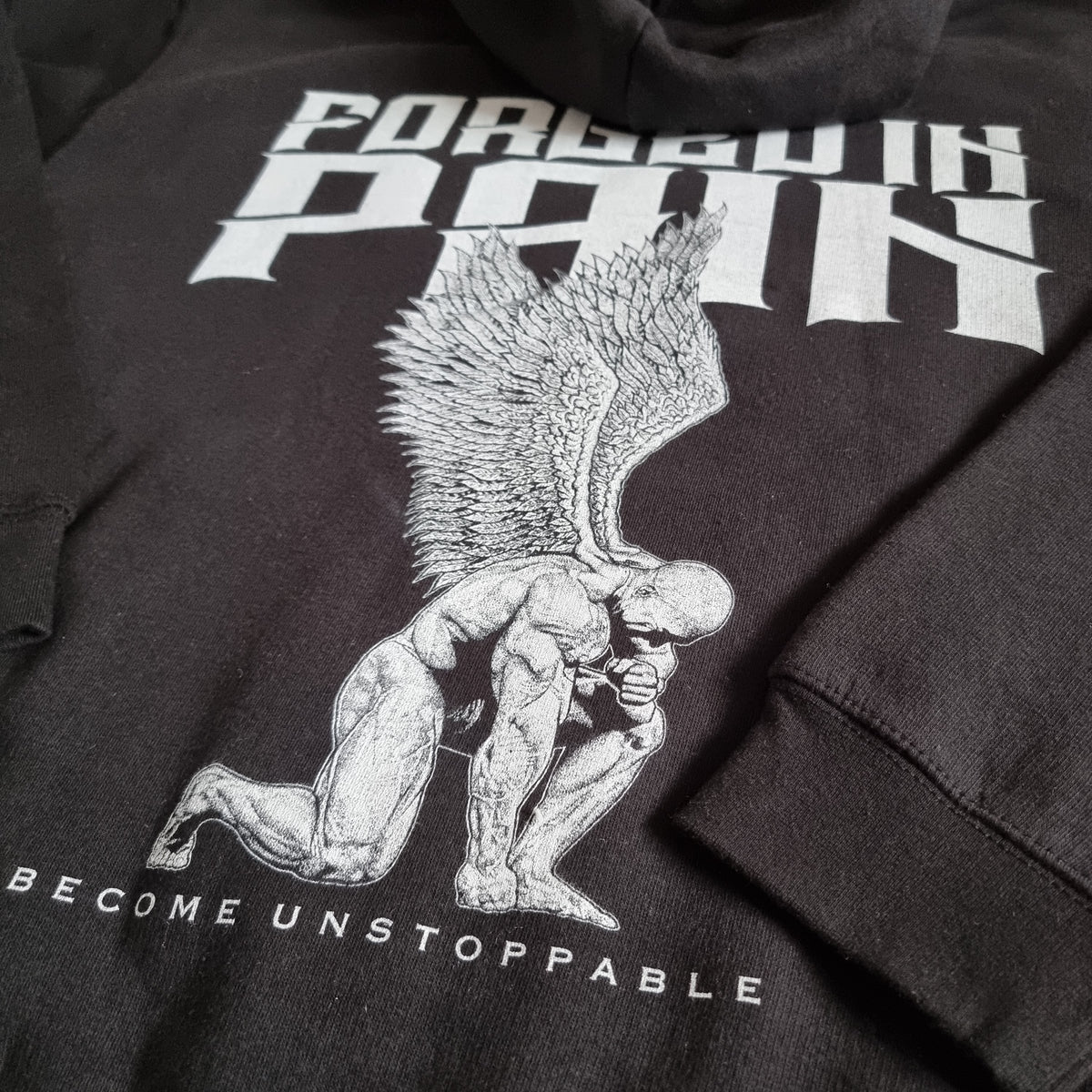 Midnight "FORGED IN PAIN" - Premium Hoodie