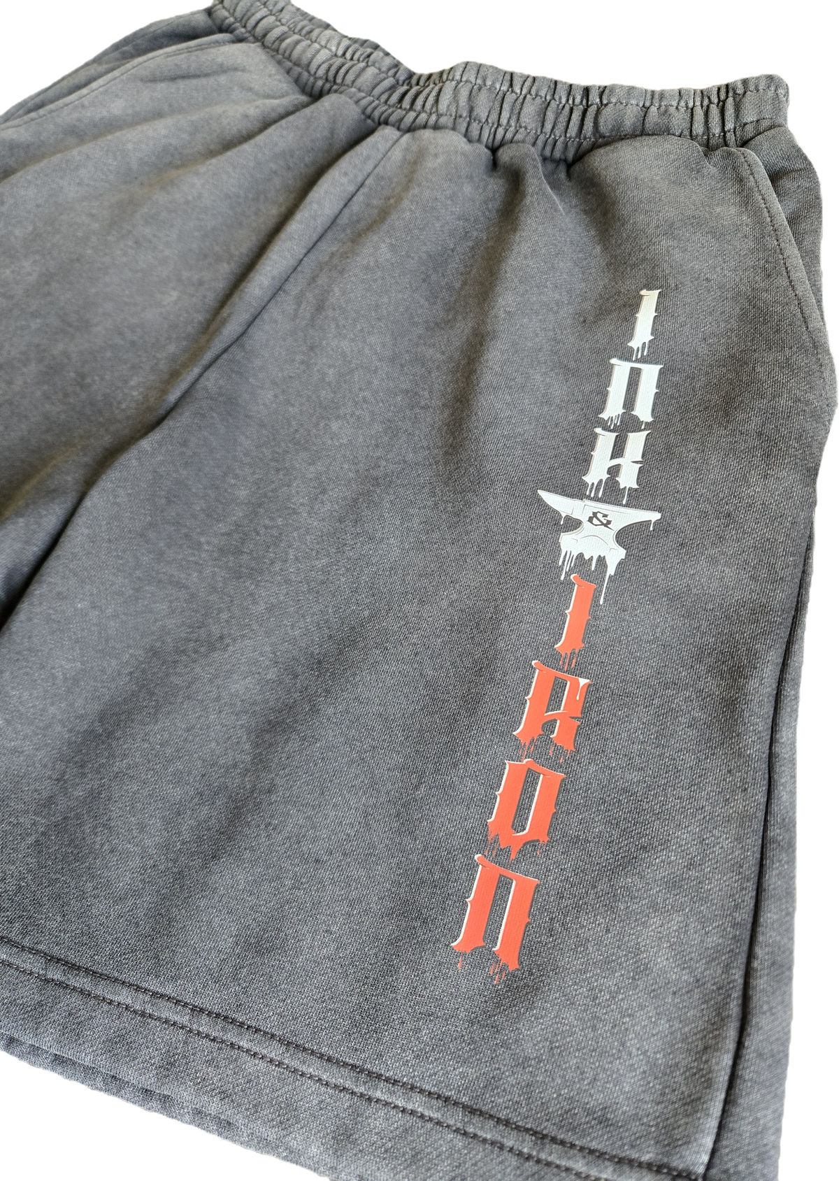 VINTAGE HEAVY SHORTS FORGED IN PAIN - ASH BLACK