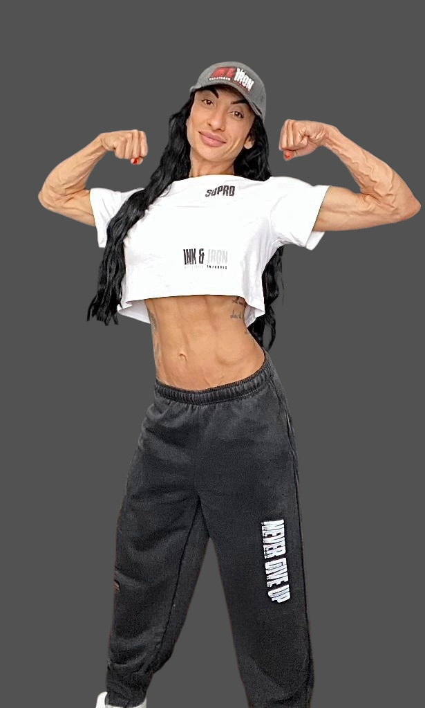 SOPRO OVERSIZE CROP T-SHIRT WHITE Never Give Up