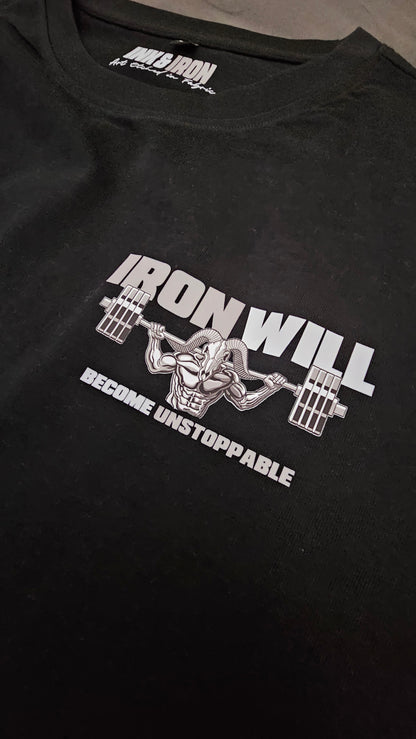 IRON WILL OVERSIZE BLACK TEE