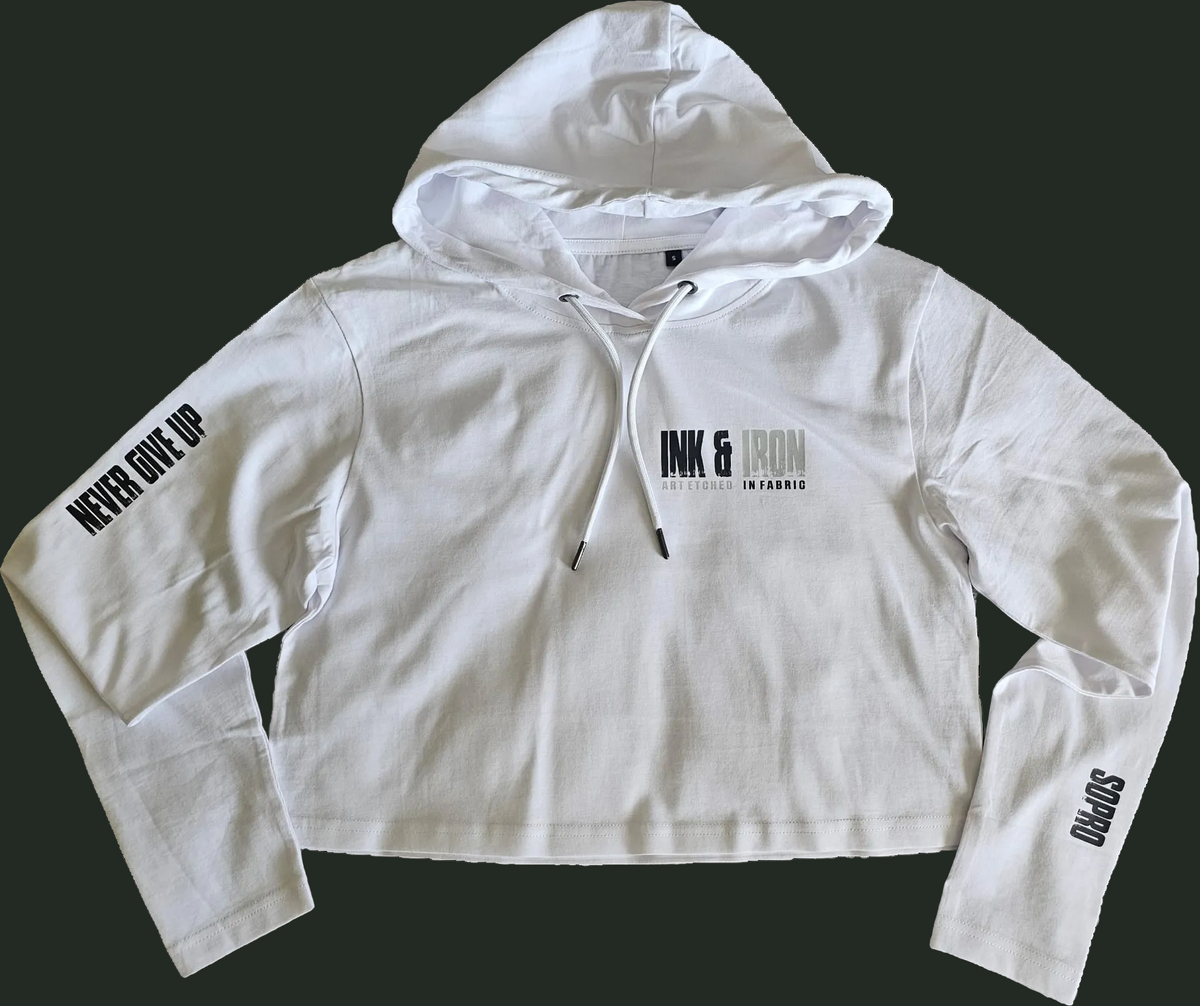 SOPRO CROP HOODIE WHITE