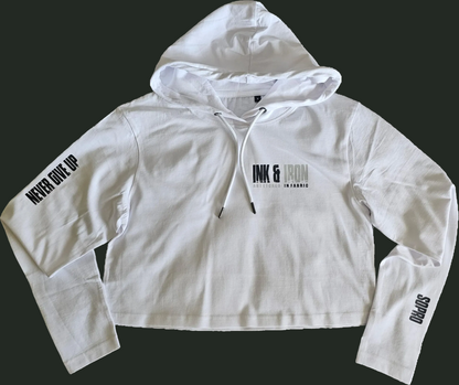 SOPRO CROP HOODIE WHITE