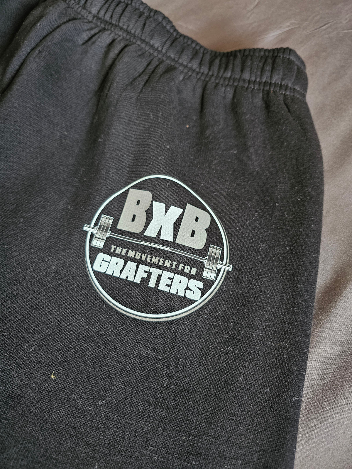 BXB Black Heavy Joggers “Movement for Grafters”