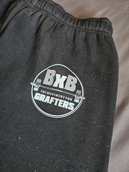 BXB Black Heavy Joggers “Movement for Grafters”