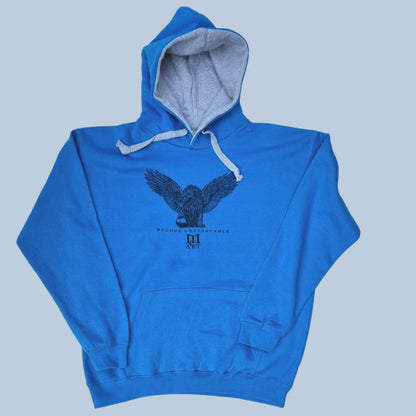 "STRENGTH" - Premium Turquoise Hoodie with Grey Hood