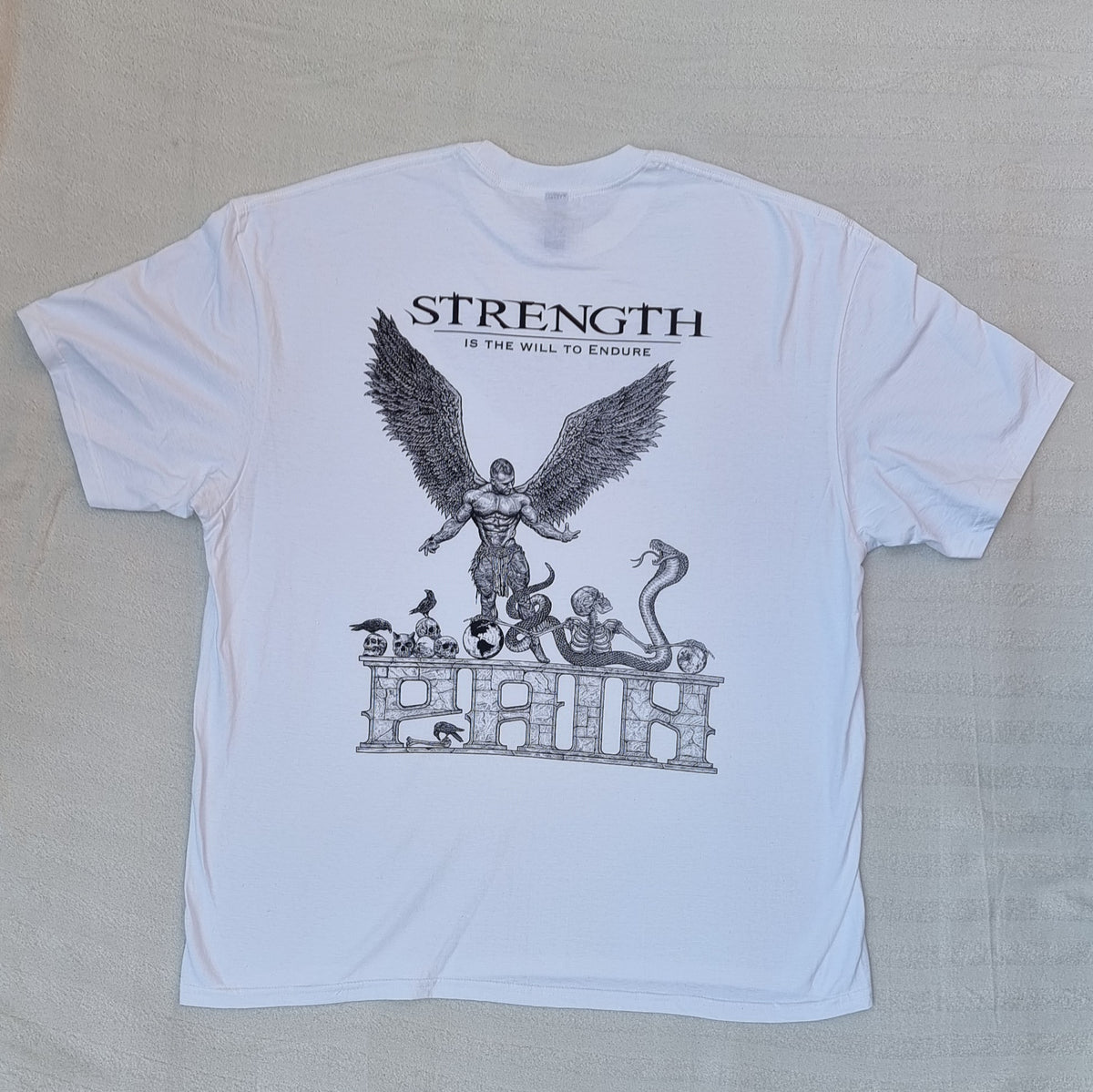 "STRENGTH" - OG White Standard Fit T-Shirt