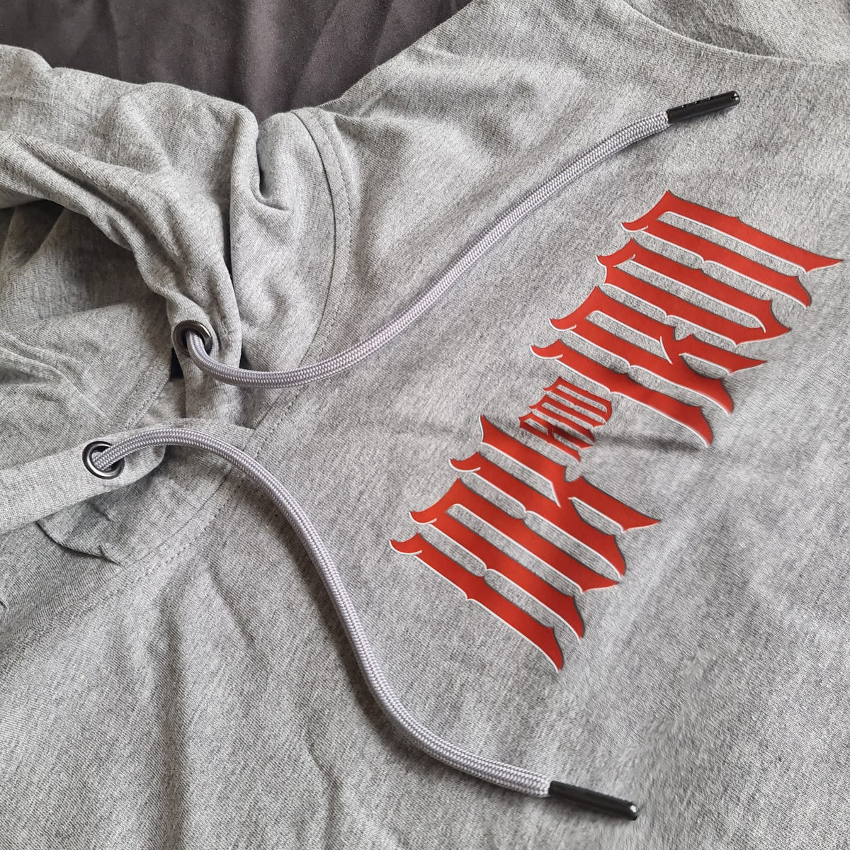 CROPPED HOODIE FORGED IN PAIN - QUARRY GREY
