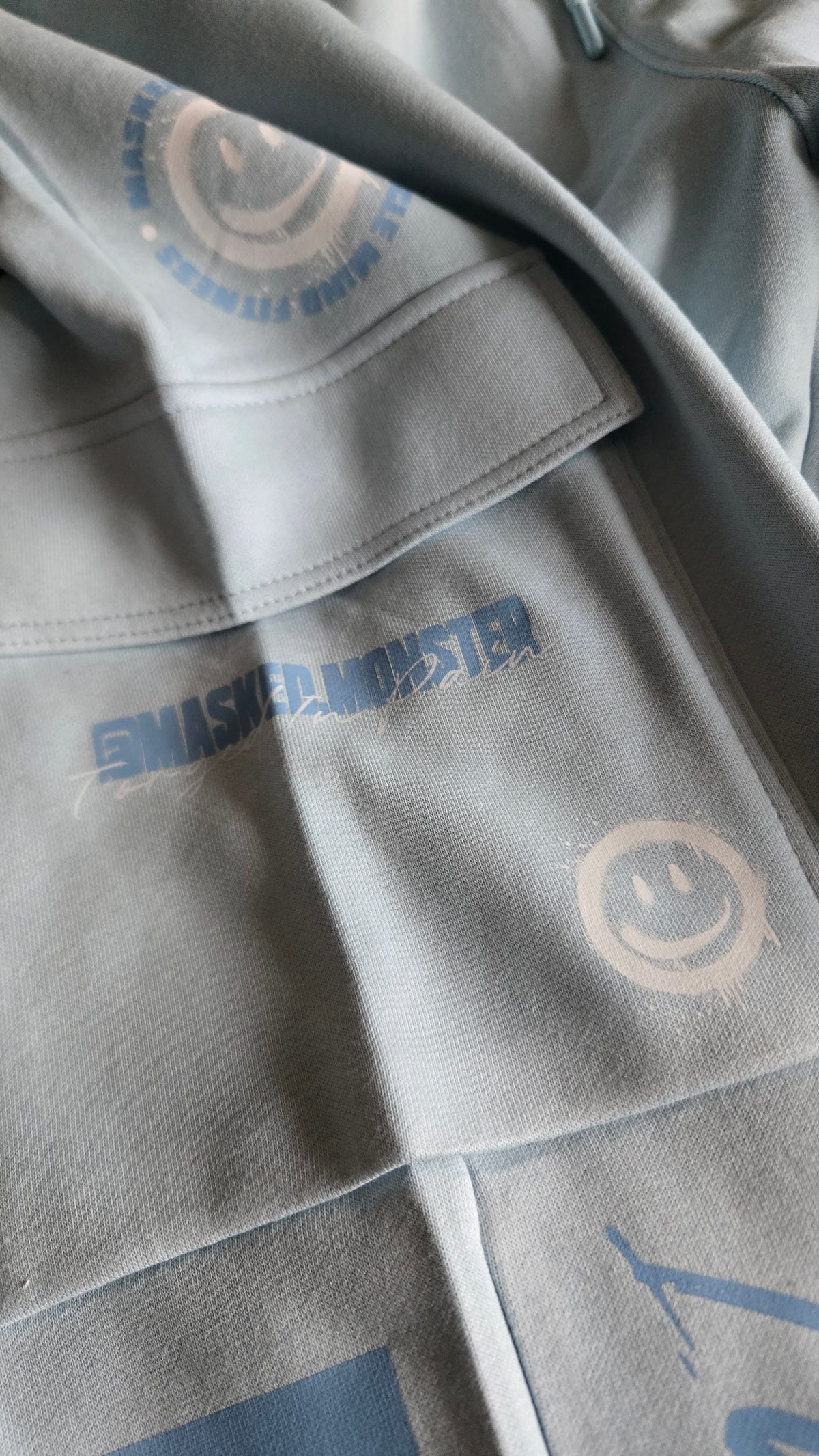 DUSTY BLUE HEAVY JOGGER - INK&IRON X MASKEDMONSTER