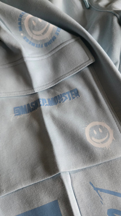 DUSTY BLUE HEAVY JOGGER - INK&IRON X MASKEDMONSTER