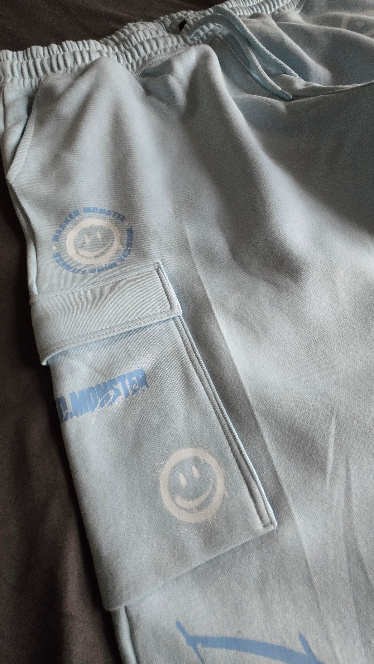 DUSTY BLUE HEAVY JOGGER - INK&IRON X MASKEDMONSTER