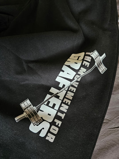 BXB Black Heavy Joggers “Movement for Grafters”