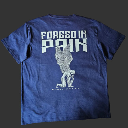 "FORGED IN PAIN" OG - OVERSIZE Navy T-Shirt