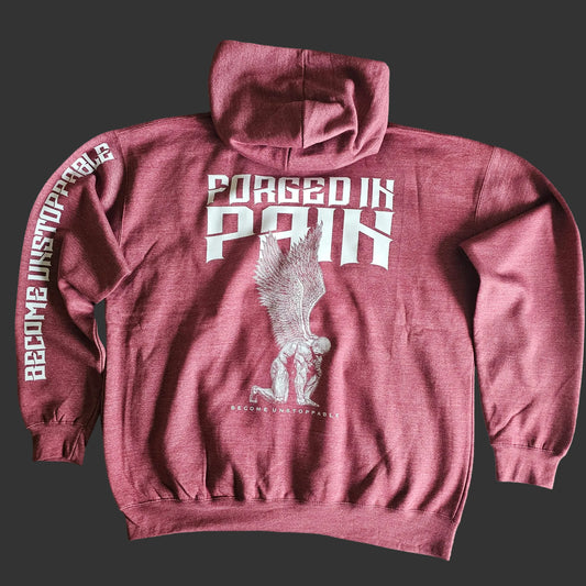 OG FORGED IN PAIN ZIP HOODIE - VINTAGE CHERRY