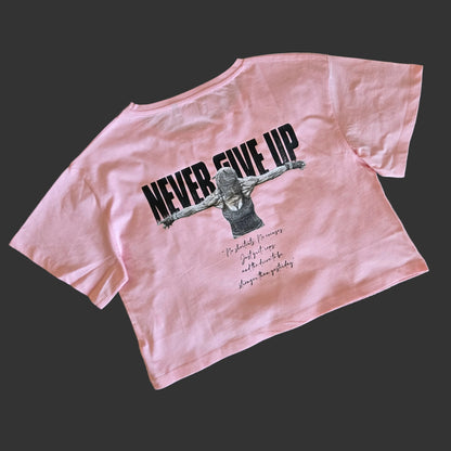SOPRO PINK OVERSIZE CROP T-SHIRT
