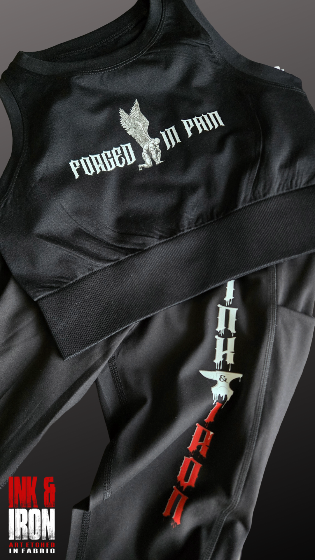 ⚔️ FORGED IN PAIN LEGGING & TANK SET ⚔️